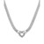 Diamond Heart Mesh 18" Pendant Necklace (1/8 ct. t.w.) in Sterling Silver
