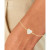 Cubic Zirconia Pavé Heart Cable Link Bracelet