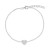 Cubic Zirconia Pavé Heart Cable Link Bracelet