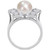Cultured Freshwater Pearl (8-1/2mm) & Lab-Created White Sapphire (1-1/3 ct. t.w.) Flower Ring in Sterling Silver