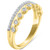 Lab-Created Diamond Bezel Stack Look Ring (1/4 ct. t.w.) in 14k Gold-Plated Sterling Silver
