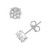 Diamond Cluster Stud Earrings (1/4 ct. t.w.) in 10k White Gold