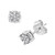 Diamond Cluster Stud Earrings (1/4 ct. t.w.) in 10k White Gold