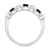 EFFY® Blue & White Sapphire (1-1/10 ct. t.w.) Band in 14k White Gold