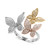 Trio by EFFY® Diamond Pavé Butterfly Ring (5/8 ct. t.w.) in 14K Yellow, White and Rose Gold