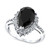 Onyx & Diamond (1/4 ct. t.w.) Halo Ring in Sterling Silver
