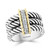 EFFY® Diamond Triple Row Statement Ring (1/6 ct. t.w.) in Sterling Silver & 18k Gold