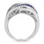 EFFY® Sapphire (3-1/3 ct. t.w.) & Diamond (5/8 ct. t.w.) Swirl Statement Ring in 14k White Gold
