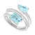 EFFY® Aquamarine (2-1/3 ct. t.w.) & Diamond (1/4 ct. t.w.) Coil Ring in 14k White Gold