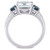Aquamarine (3 ct. t.w.), Blue Topaz (1 ct. t.w.) & Diamond (1/10 ct. t.w.) Ring in Sterling Silver