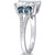 Aquamarine (3 ct. t.w.), Blue Topaz (1 ct. t.w.) & Diamond (1/10 ct. t.w.) Ring in Sterling Silver