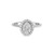 Diamond Oval Cluster Engagement Ring (1/2 ct. t.w.) in 14k White Gold