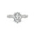 Moissanite Radiant Statement Ring 3-1/10 ct. t.w. Diamond Equivalent in 14k White Gold