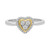 Diamond Heart Ring in 14k Gold over Sterling Silver (1/10 ct. t.w.)