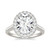 Moissanite Oval Halo Ring (3-1/2 ct. tw. Diamond Equivalent) in 14k White Gold