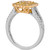 Sunny Yellow Diamond (1-1/6 ct. t.w.) & Vanilla Diamond (1/4 ct. t.w.) Quad Cluster Halo Ring in Platinum & 18k Gold