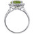 Peridot (5 ct. t.w.) & Diamond (1/4 ct. t.w.) Halo Ring in 14k White Gold