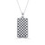 Men's Black Diamond (3/4 ct. t.w.) & White Diamond (1/4 ct. t.w.) Dog Tag 22" Pendant Necklace in Sterling Sliver
