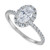 IGI Certified Lab Grown Diamond Oval-Cut Halo Engagement Ring (1-1/2 ct. t.w.) in 14k White Gold