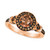Chocolate Diamond (1-1/5 ct. t.w.) & Vanilla Diamond (1/20 ct. t.w.) Halo Ring in 14k Rose Gold