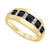 Men's Black Diamond (1-1/20 ct. t.w.) & White Diamond (1/6 ct. t.w.) Angular Ring in 10k Gold