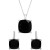 Onyx & Diamond Accent Necklace, 17" + 1" extender