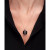 Onyx & Diamond Accent Necklace, 17" + 1" extender