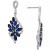 Ruby (3-1/5 ct. t.w.) & Diamond (1/4 ct. t.w.) Floral Cluster Drop Earrings in 14k White Gold (Also in Emerald & Saphire)