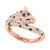EFFY® Diamond (3/4 ct. t.w.) & Emerald Accent Panther Ring in 14k Rose Gold