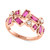 EFFY® Ruby (1 ct. t.w.) & Diamond (1/10 ct. t.w.) Scattered Cluster Ring in 14k Rose Gold