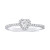 Diamond Heart Halo Engagement Ring (1/4 ct. t.w.) in 14k White, Yellow or Rose Gold