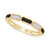 Black Diamond (1/8 ct. t.w.) & White Diamond (1/20 ct. t.w.) Milgrain Band in 14k Gold
