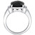 Onyx & Diamond (1/10 ct. t.w.) Statement Ring in Sterling Silver