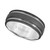 Men's Two-Tone Sandblast Finish Wedding Band in Black Tungsten Carbide