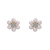 Cultured Freshwater Pearl (4mm) & Diamond (1/20ct. tw.) Flower Earrings in Sterling Silver
