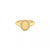 14K Gold Diamond Signet Initial Ring