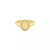 14K Gold Diamond Signet Initial Ring