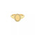 14K Gold Diamond Signet Initial Ring