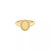 14K Gold Diamond Signet Initial Ring