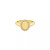 14K Gold Diamond Signet Initial Ring