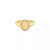 14K Gold Diamond Signet Initial Ring