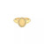 14K Gold Diamond Signet Initial Ring