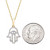 Diamond Hamsa Hand 18" Pendant Necklace (1/10 ct. t.w.) in 10k Yellow or White Gold, Created for Macy's