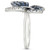 Denim Ombré (1-3/4 ct. t.w.) & White Sapphire (1/3 ct. t.w.) Butterfly Ring in 14k White Gold