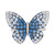 Denim Ombré (1-3/4 ct. t.w.) & White Sapphire (1/3 ct. t.w.) Butterfly Ring in 14k White Gold
