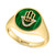 EFFY® Malachite & Diamond (1/20 ct. t.w.) Hamsa Hand Ring in 14k Gold
