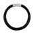 Woven Black Leather Bracelet in Sterling Silver, Created for Macy's