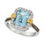 Sea Blue Aquamarine (2 ct. t.w.) & Diamond (3/8 ct. t.w.) Ring in 14k Two-Tone Gold