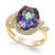 Mystic Topaz (4-9/10 ct. t.w.) and White Topaz (1/3 ct. t.w.) Ring in 14k Gold-Plated Sterling Silver