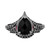 Onyx, Pink Tourmaline (1/5 ct. t.w.) & Black Diamond (1/10 ct. t.w.) Maleficent Ring in Black Rhodium-Plated Sterling Silver